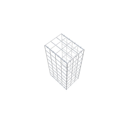 Typ 2 påbyggnadsgabion 80 cm x 40 cm x 30 cm (L x H x D), maskstorlek 10 cm x 10 cm, C-ring