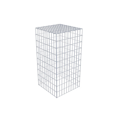 Mounted gabion type 3 100 cm x 50 cm x 50 cm (L x H x D), mesh size 5 cm x 10 cm, C-ring