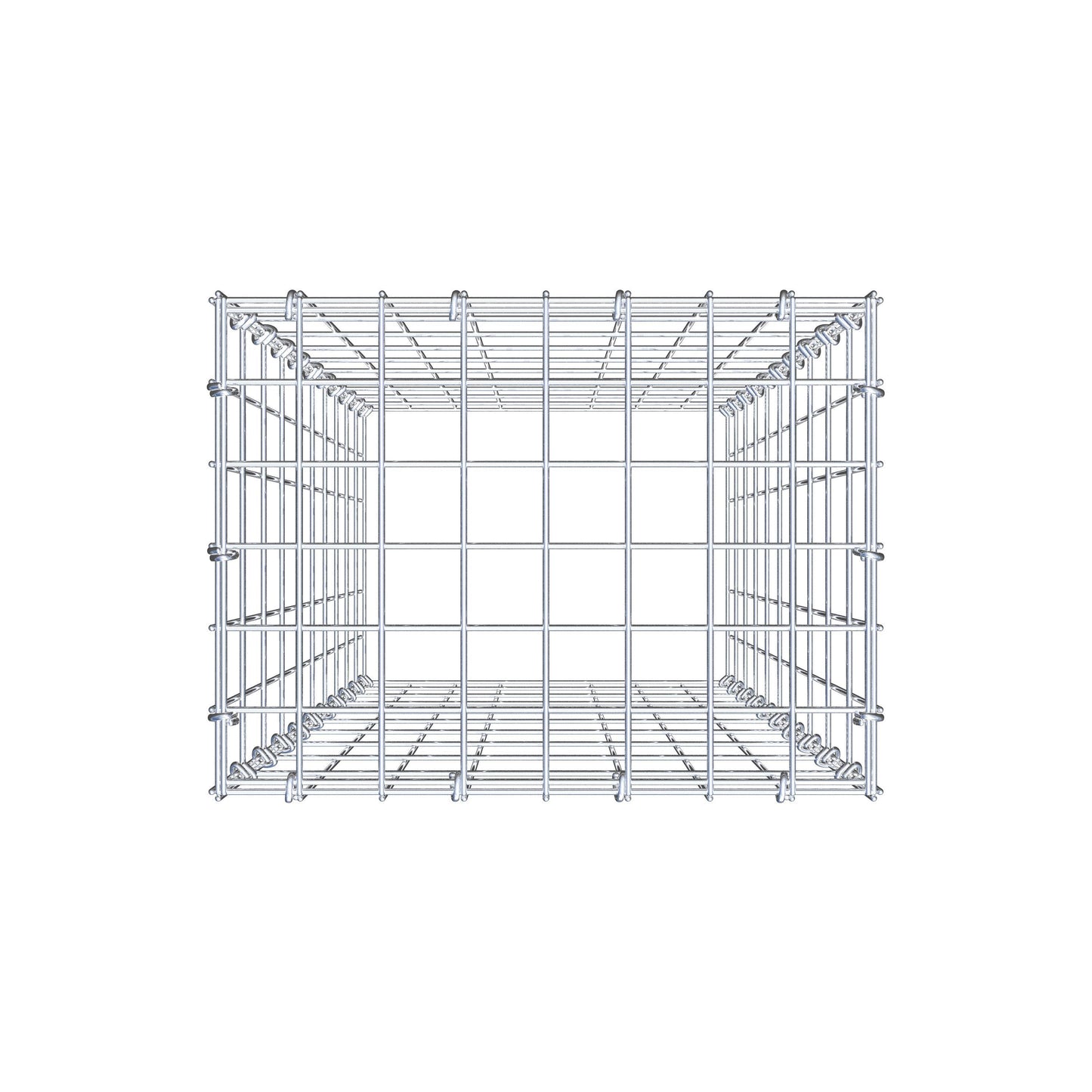 Anbaugabione Typ 3 100 cm x 40 cm x 30 cm (L x H x T), Maschenweite 5 cm x 10 cm, C-Ring