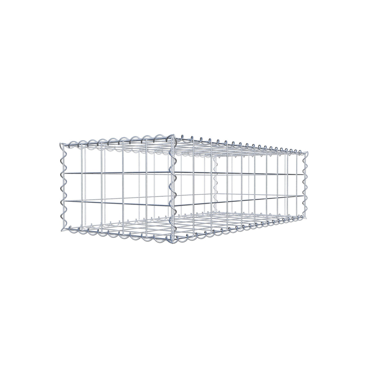 Gabione 100 cm x 30 cm x 50 cm (L x H x T), Maschenweite 10 cm x 10 cm, Spirale