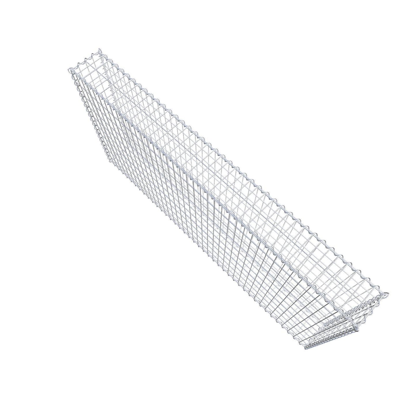 Schanskorf 200 cm x 100 cm x 20 cm (L x H x D), maaswijdte 5 cm x 10 cm, spiraalvormig