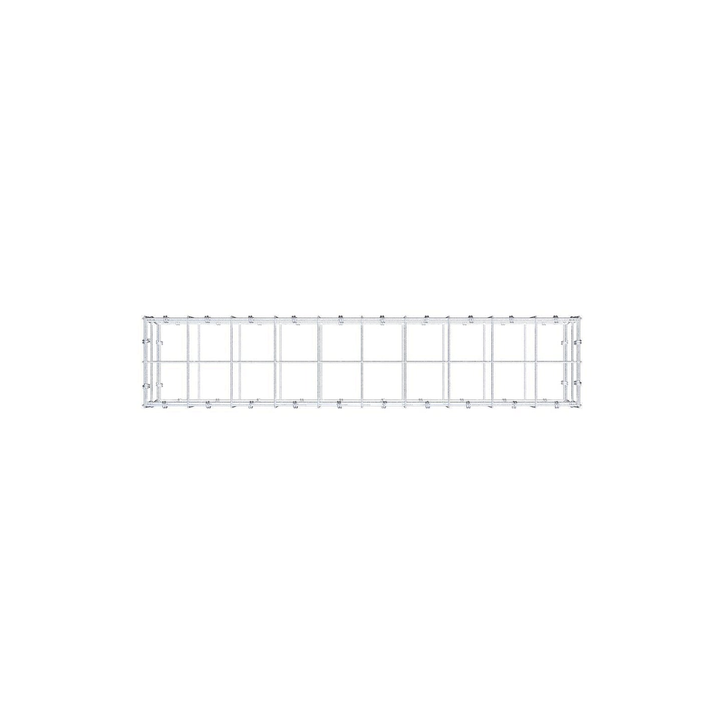 Gabion 100 cm x 20 cm x 20 cm (L x H x D), maskstorlek 10 x 10 cm, spiralring
