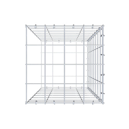 Monteret gabion type 2 80 cm x 40 cm x 40 cm (L x H x D), maskestørrelse 10 cm x 10 cm, C-ring