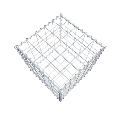 Gabion 50 cm x 50 cm x 50 cm (L x H x P), mailles 10 cm x 10 cm, spirale
