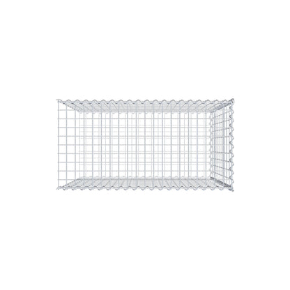 Grown-on gabion type 2 100 cm x 100 cm x 50 cm (L x H x D), mesh size 5 cm x 10 cm, spiral