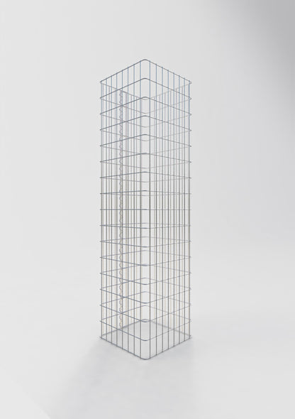 Gabionensäule eckig 42 cm x 42 cm, 160 cm Höhe, MW 5 cm x 10 cm