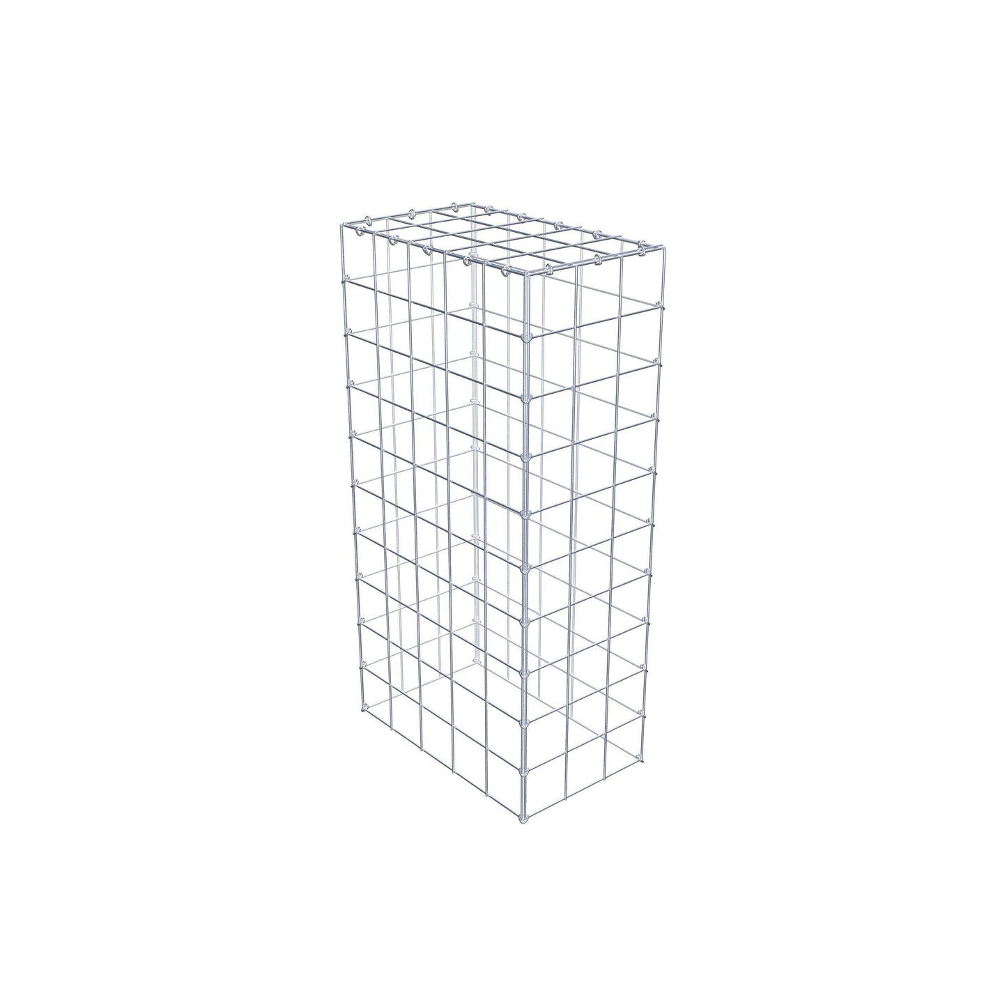 Monteret gabion type 3 100 cm x 50 cm x 30 cm (L x H x D), maskestørrelse 10 cm x 10 cm, C-ring