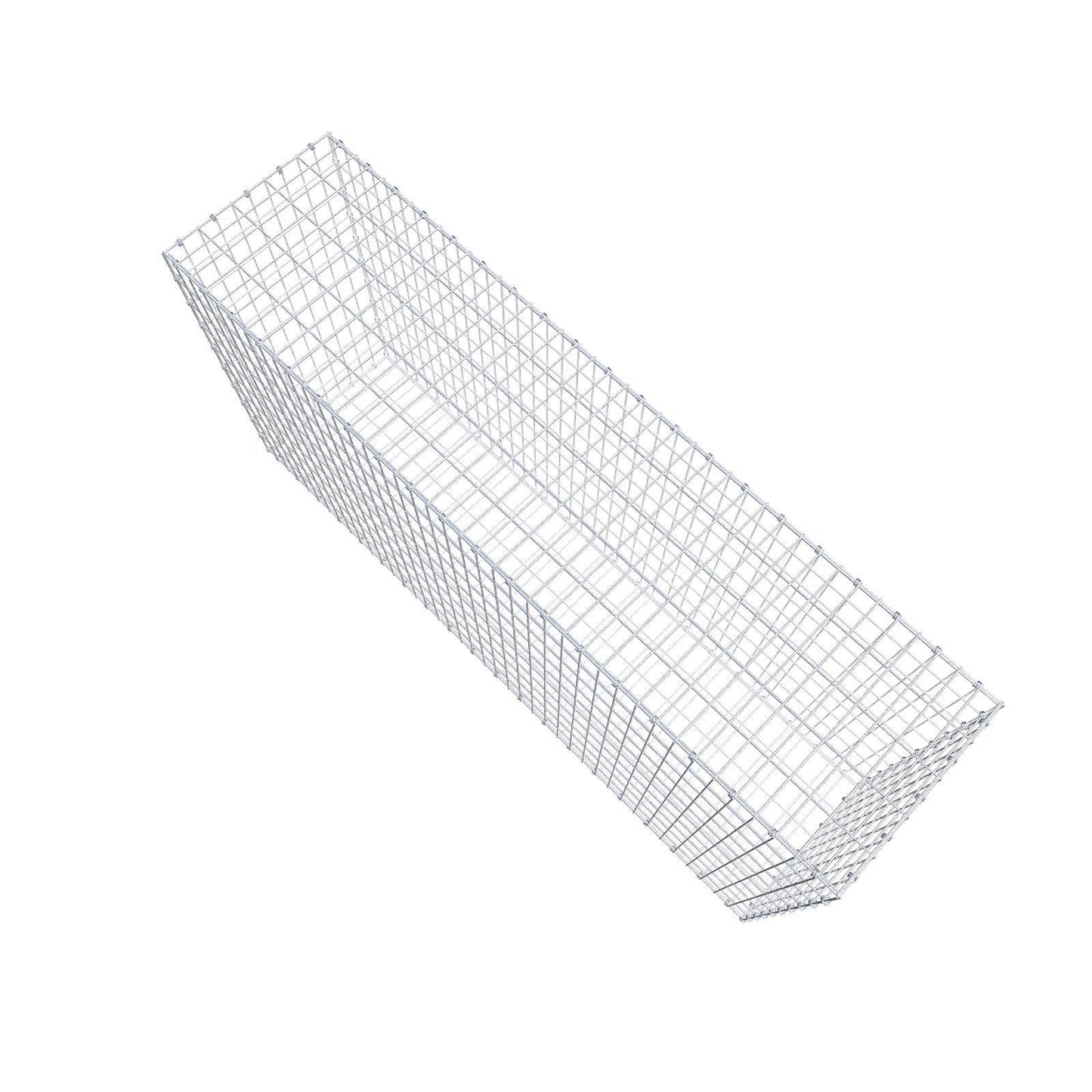 Gabion 200 cm x 100 cm x 50 cm (L x H x P), mailles 5 x 10 cm, anneau en spirale