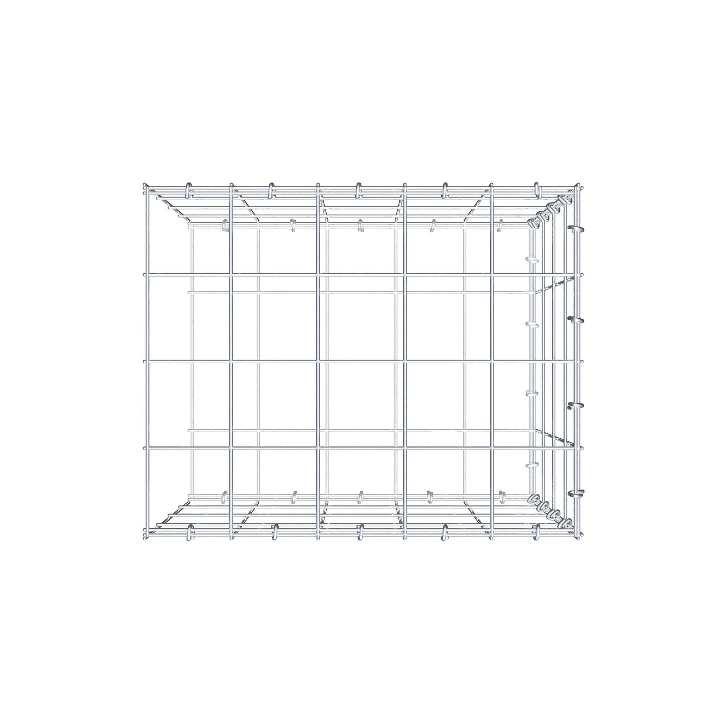 Anbaugabione Typ 2 50 cm x 40 cm x 40 cm (L x H x T), Maschenweite 10 cm x 10 cm, C-Ring