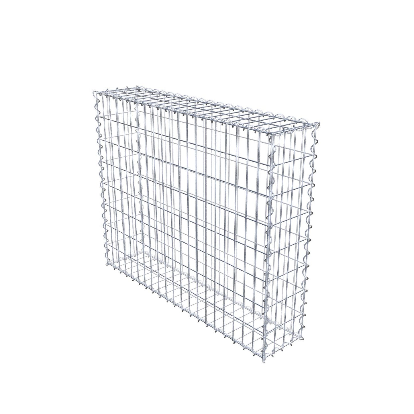 Gabbione 100 cm x 80 cm x 20 cm (L x H x P), maglia 5 cm x 10 cm, spirale