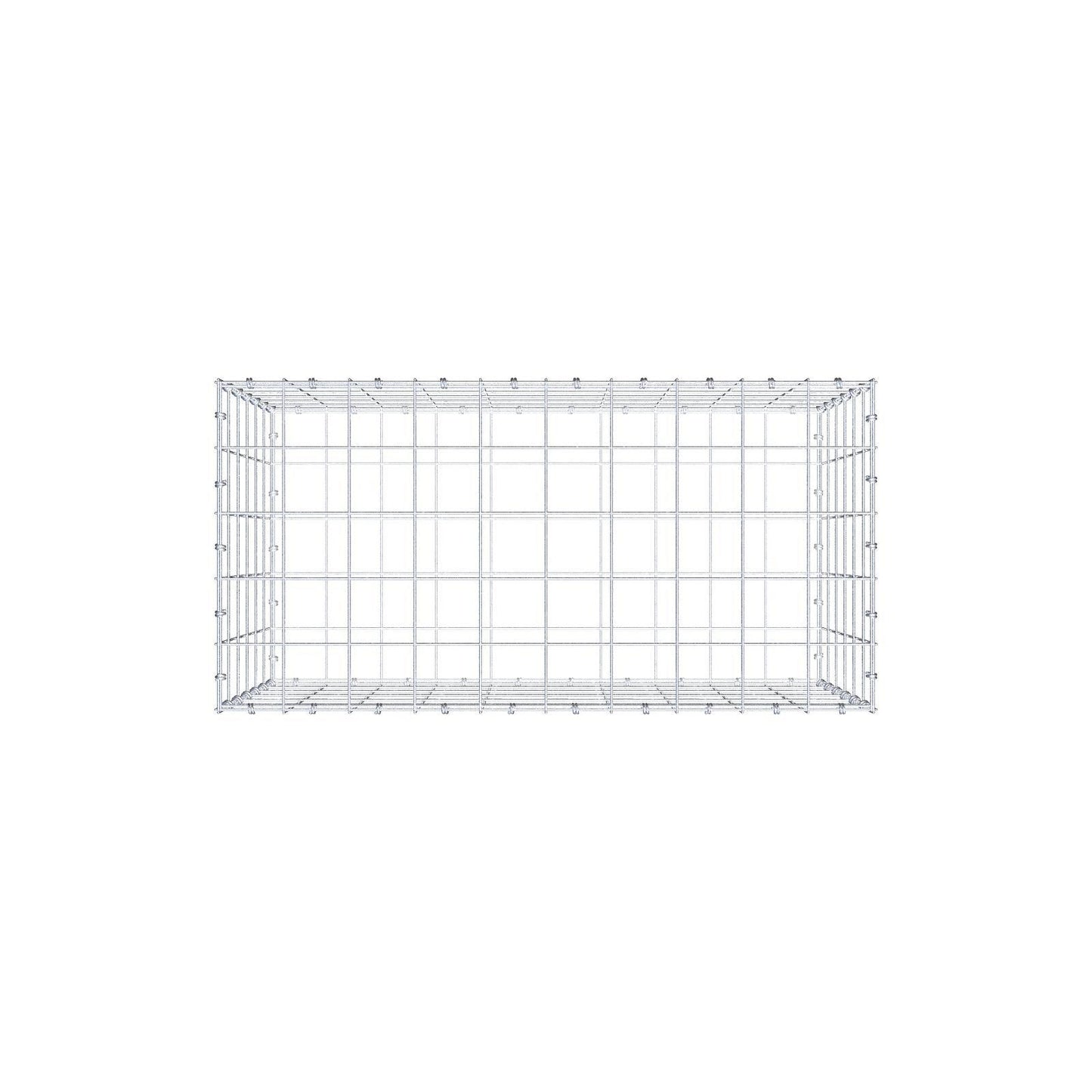 Gabion 100 cm x 60 cm x 50 cm (L x H x D), mesh size 10 x 10 cm, spiral ring