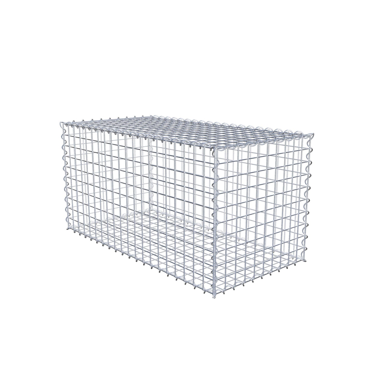2er Set Gabionen 100 cm x 50 cm x 50 cm (L x H x T), Maschenweite 5 x 5 cm, Spirale