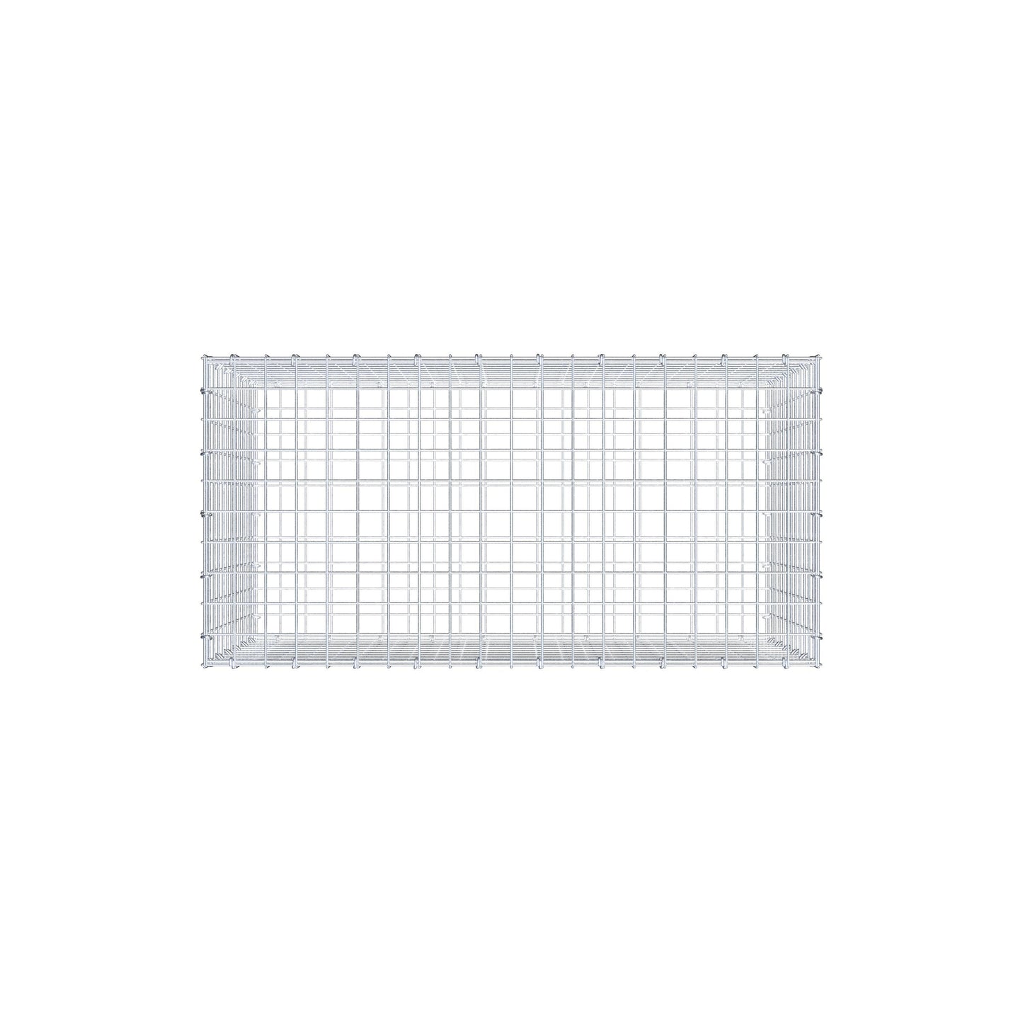 Gabbione 100 cm x 60 cm x 50 cm (L x H x P), maglia 5 cm x 5 cm, anello a C