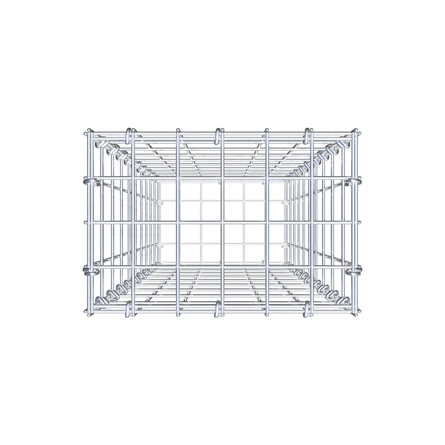Gabion 100 cm x 30 cm x 20 cm (L x H x P), mailles 5 cm x 10 cm, anneau en C