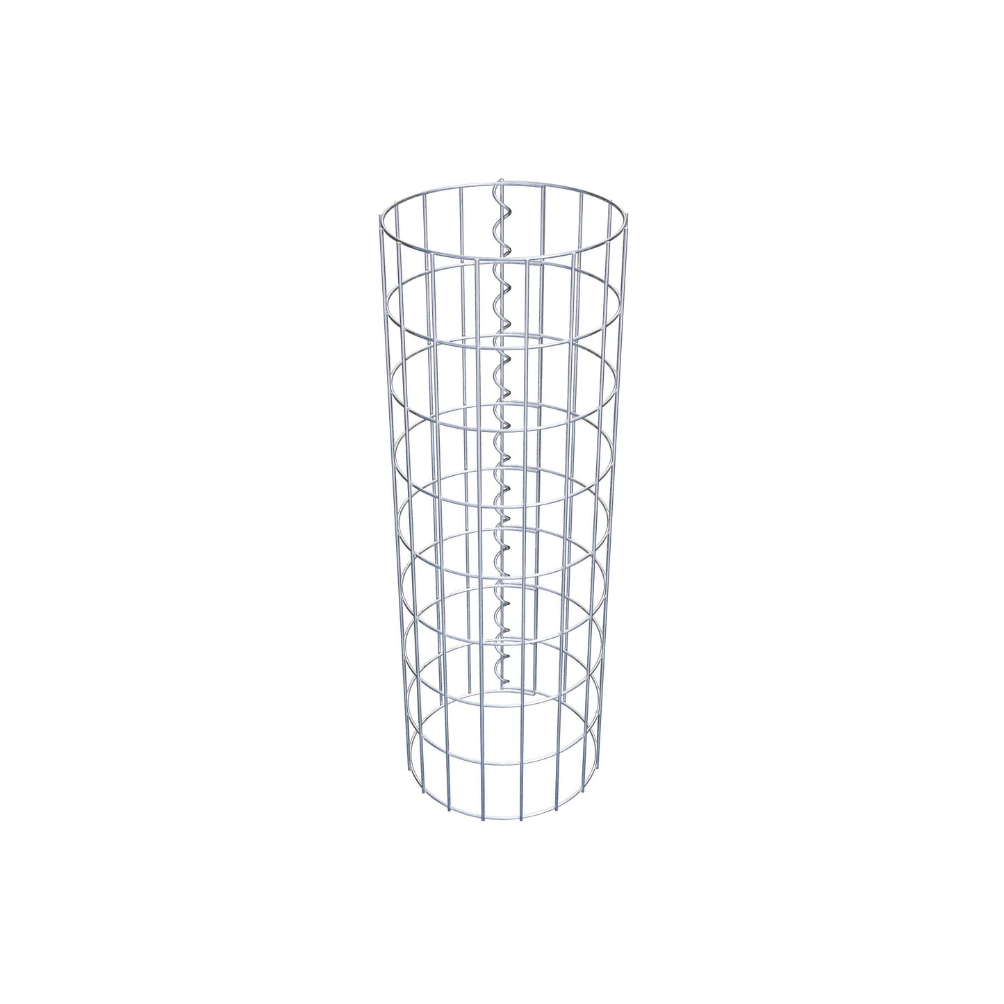 Columna de gaviones redonda 27 cm de diámetro, 80 cm de altura, malla 5 cm x 10 cm