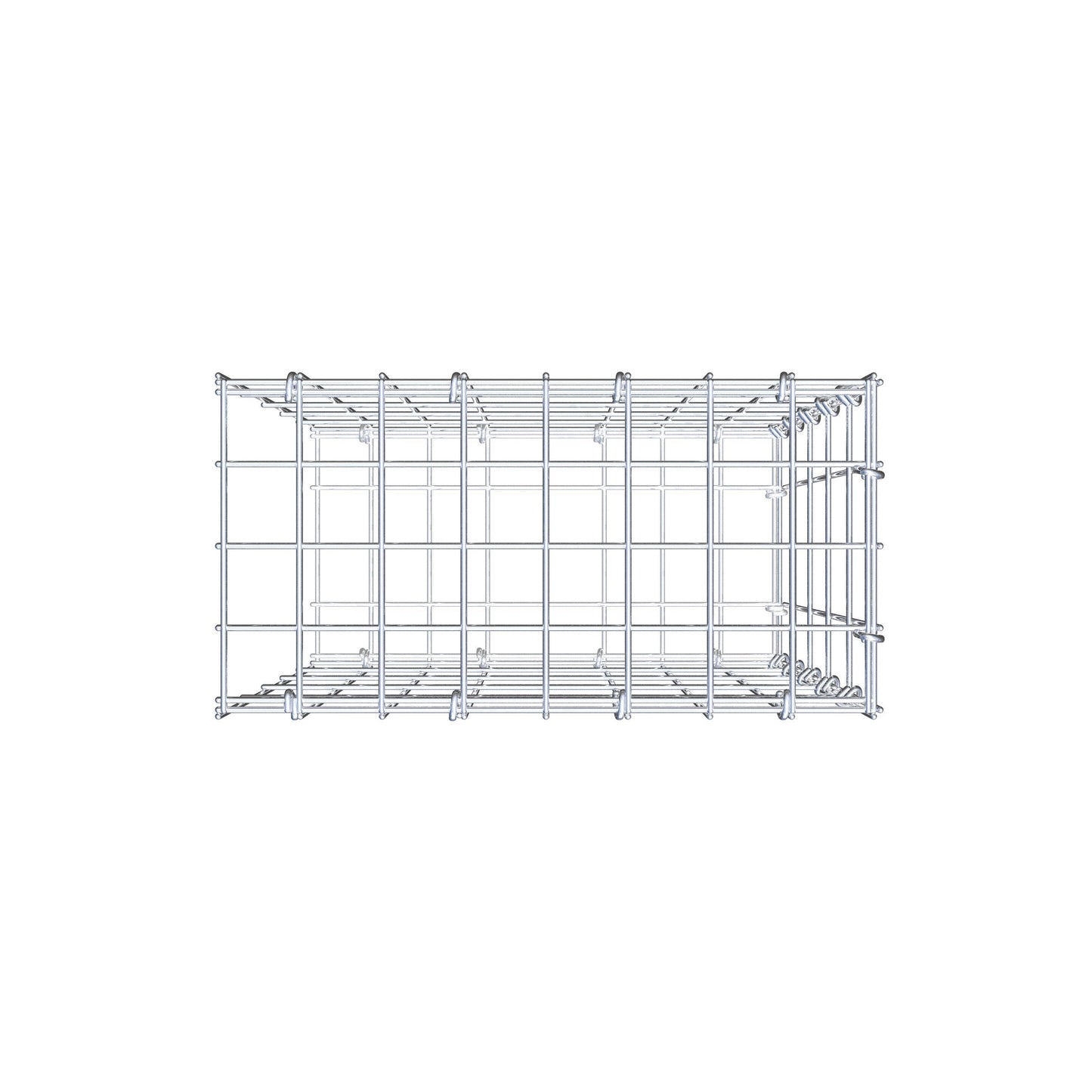 Anbaugabione Typ 2 50 cm x 40 cm x 20 cm, Maschenweite 5 cm x 10 cm, C-Ring