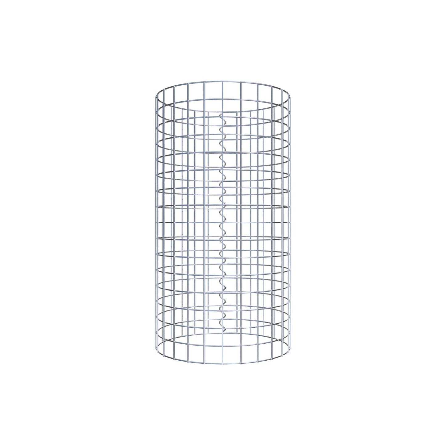 Gabion column around 42 cm diameter, 80 cm height, mesh size 5 cm x 5 cm