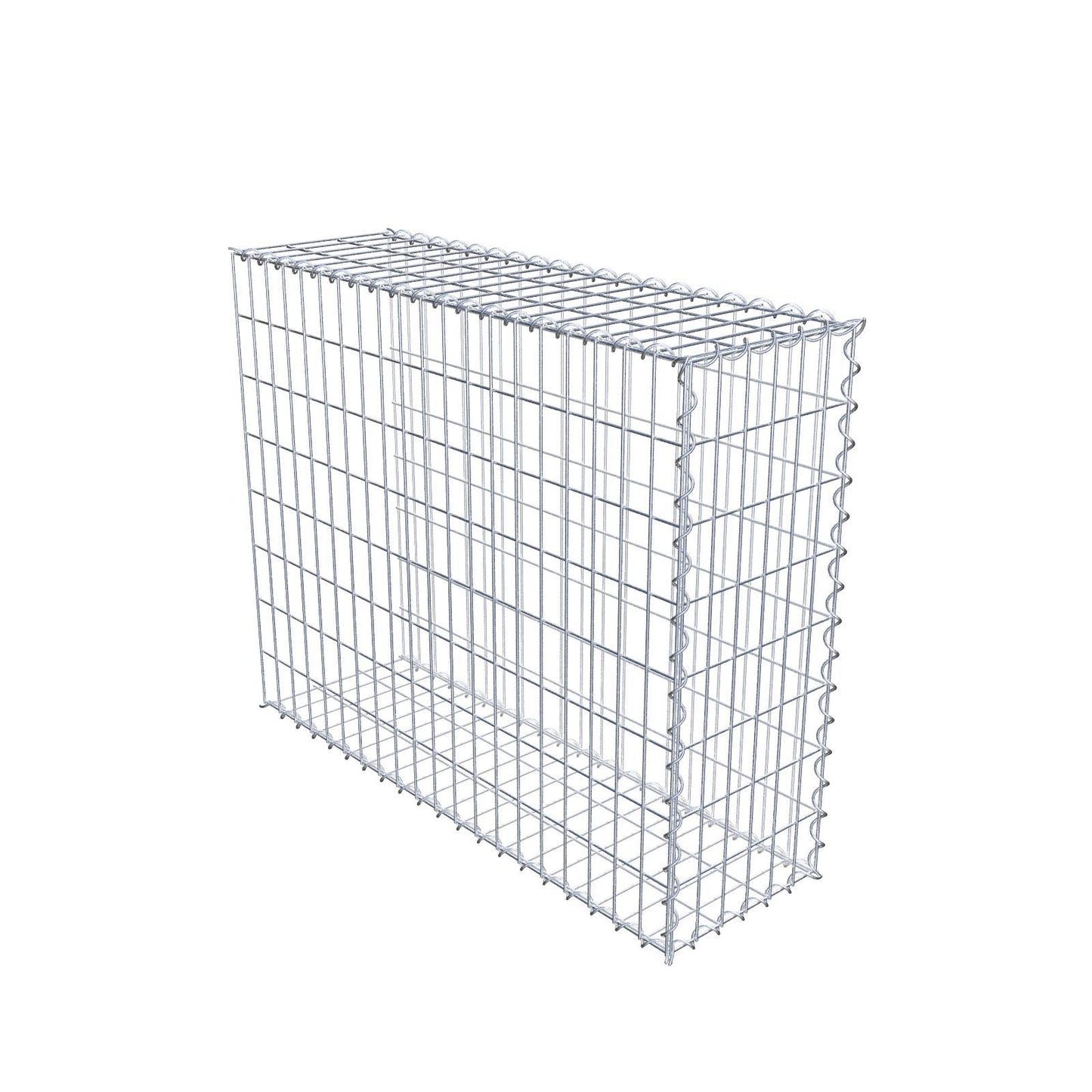 Opvokset gabion type 2 100 cm x 80 cm x 30 cm (L x H x D), maskestørrelse 5 cm x 10 cm, spiral