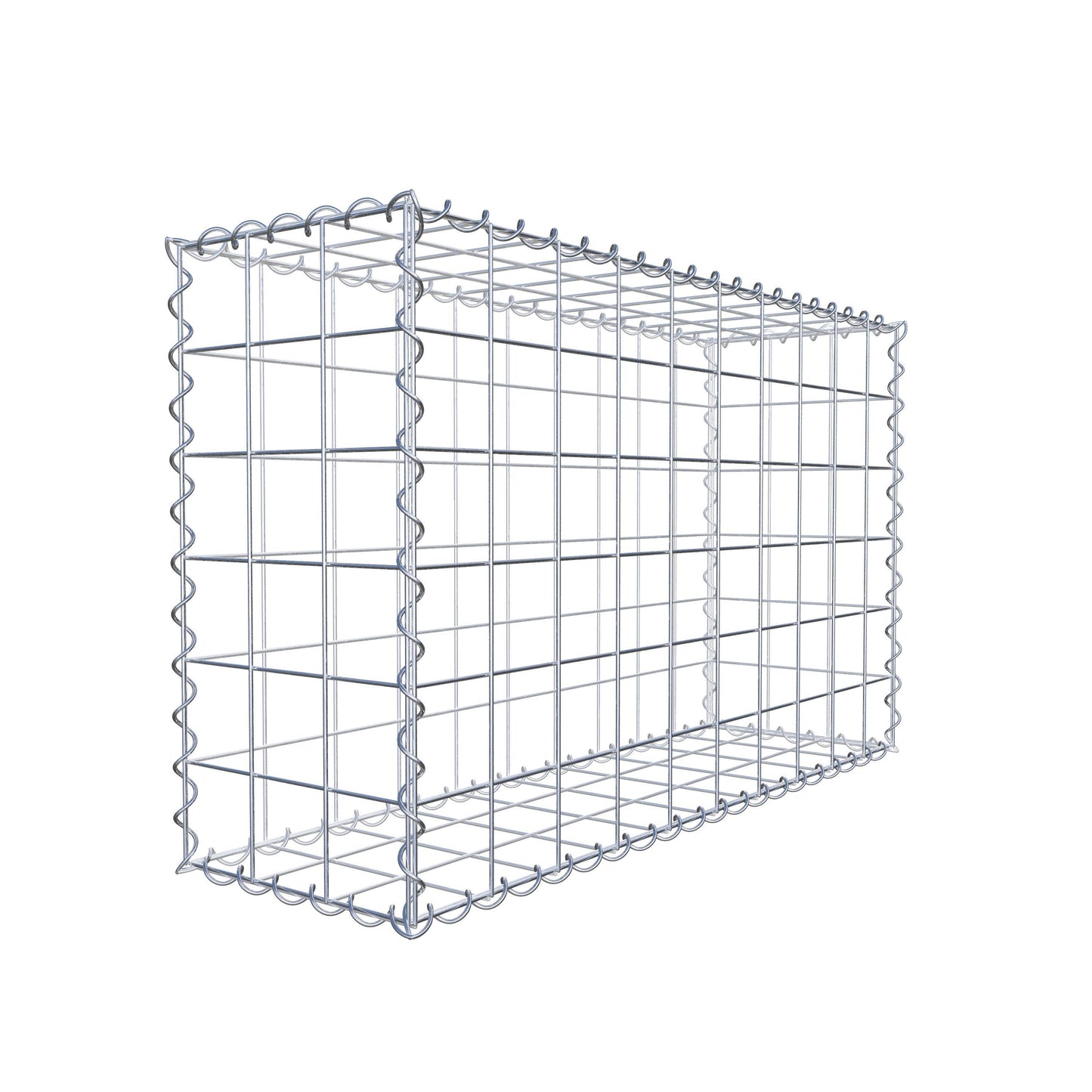 Schanskorf 100 cm x 60 cm x 30 cm (L x H x D), maaswijdte 10 cm x 10 cm, spiraal