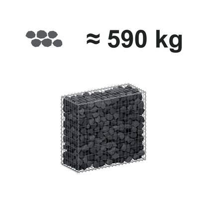 Gabion 100 cm x 90 cm x 40 cm (L x H x D), maskstorlek 5 cm x 10 cm, spiral