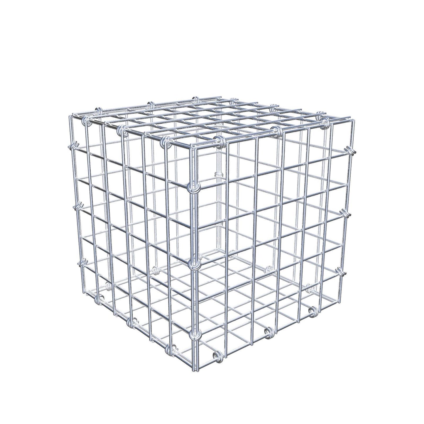 Schanskorf 30 cm x 30 cm x 30 cm (L x H x D), maaswijdte 5 x 5 cm, spiraalring