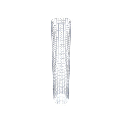 Colonna gabbionata rotonda 42 cm di diametro, 230 cm di altezza, maglia 5 cm x 5 cm