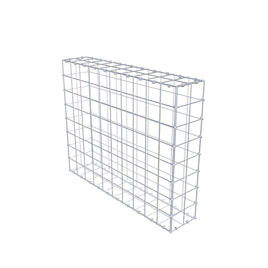 Gabion 100 cm x 80 cm x 20 cm (L x H x D), mesh size 10 x 10 cm, spiral ring