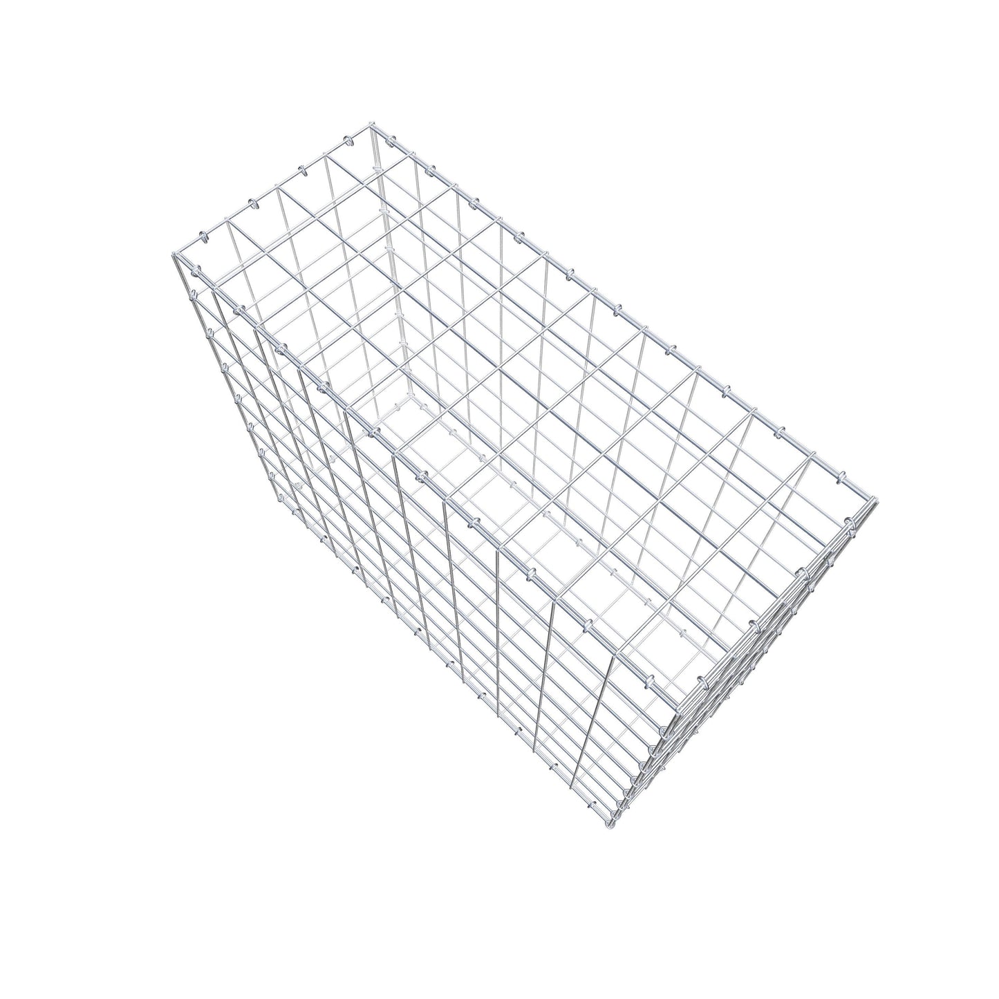 Gabbione 100 cm x 80 cm x 40 cm (L x H x P), maglia 10 cm x 10 cm, anello a C