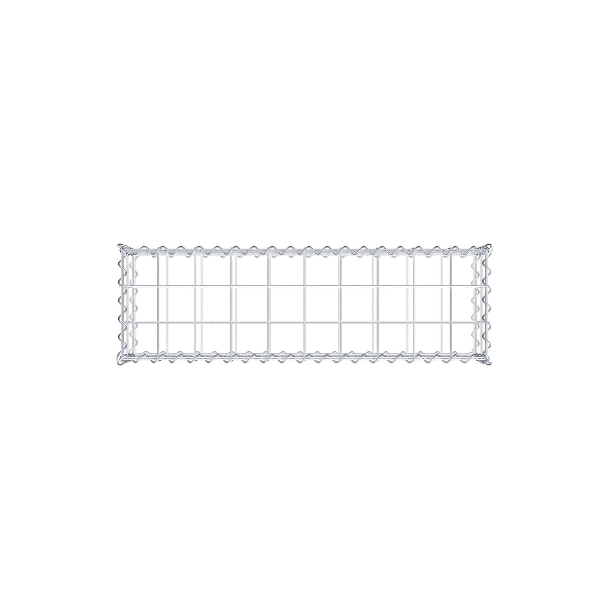 Gabione 100 cm x 20 cm x 30 cm (L x H x T), Maschenweite 10 cm x 10 cm, Spirale