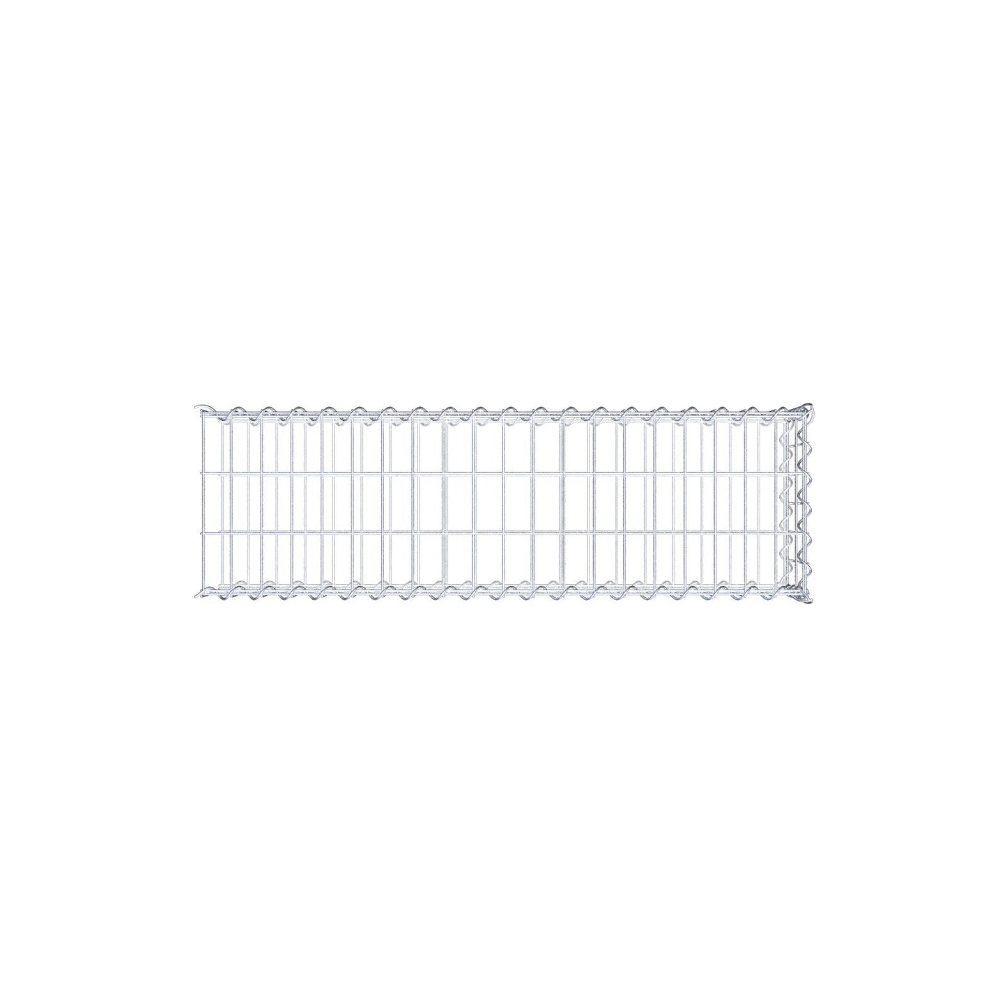 Gabion rapporté type 2 100 cm x 20 cm x 30 cm (L x H x P), mailles 5 cm x 10 cm, spirale