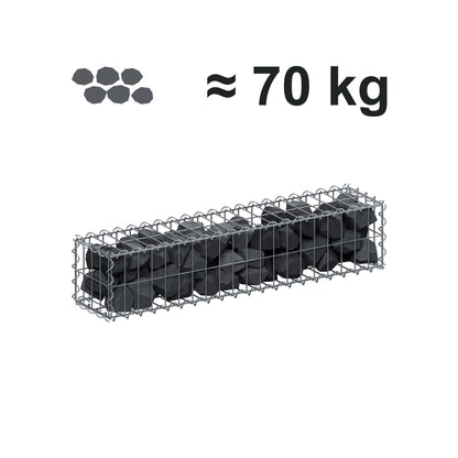 Gabion 100 cm x 20 cm x 20 cm (L x H x D), maskestørrelse 5 cm x 10 cm, spiral