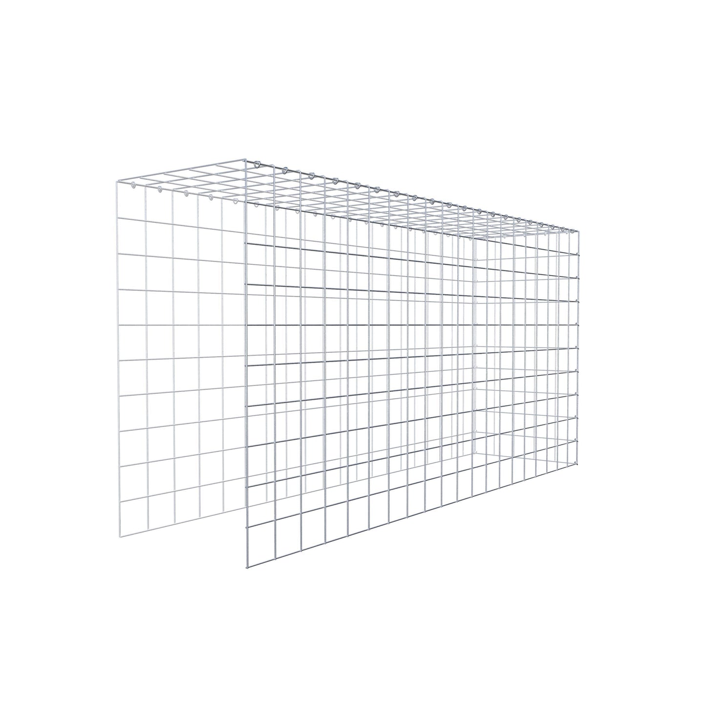 Fourche rapportée type 4 200 cm x 100 cm x 50 cm (L x H x P), mailles 10 cm x 10 cm, anneau en C