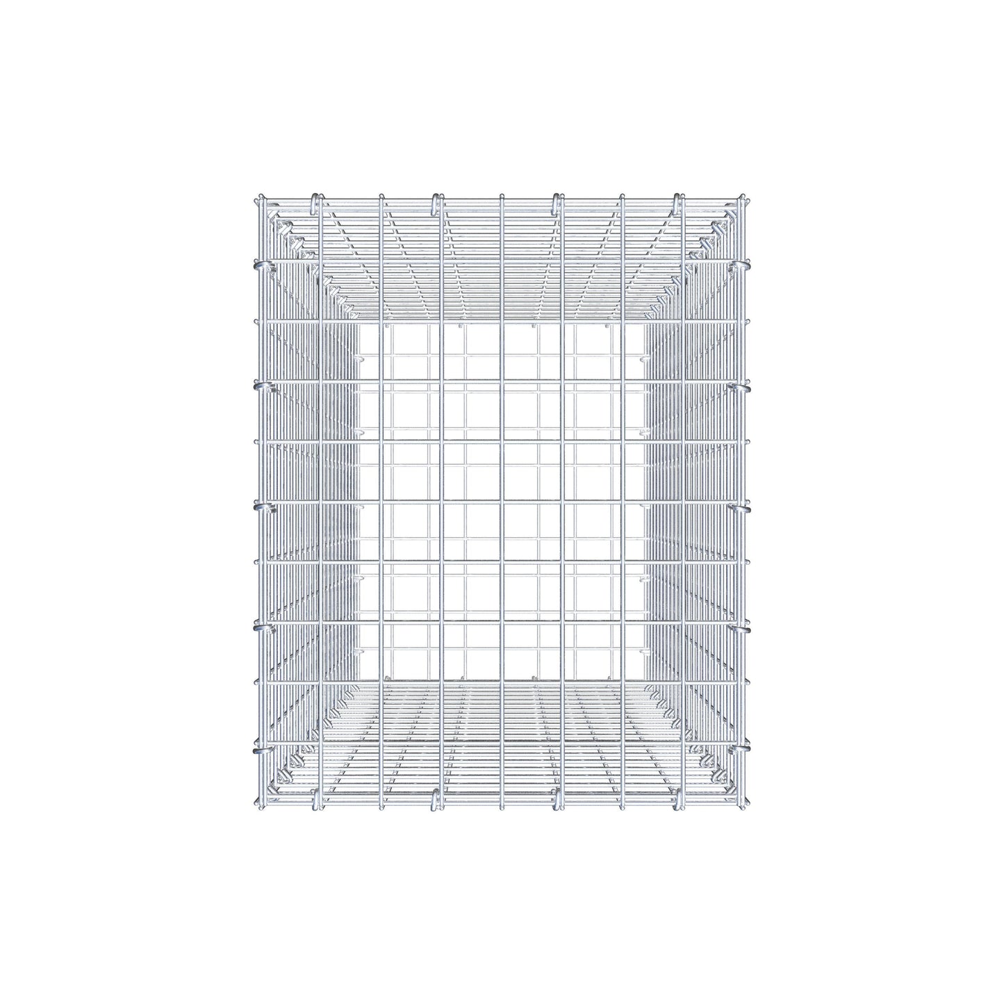Gabbione 100 cm x 40 cm x 50 cm (L x H x P), maglia 5 cm x 5 cm, anello a C