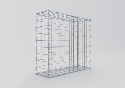 Schanskorf 100 cm x 90 cm x 30 cm (L x H x D), maaswijdte 10 cm x 10 cm, spiraal