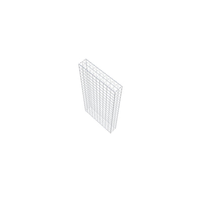 Gabion 200 cm x 100 cm x 20 cm (L x H x D), mesh size 10 cm x 10 cm, C-ring
