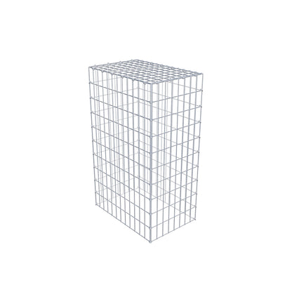 Monteret gabion type 3 100 cm x 60 cm x 40 cm (L x H x D), maskestørrelse 5 cm x 10 cm, C-ring