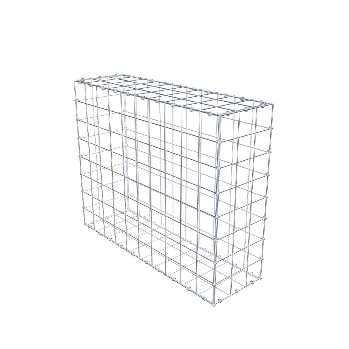 Gabion 100 cm x 80 cm x 30 cm (L x H x D), maskstorlek 10 x 10 cm, spiralring