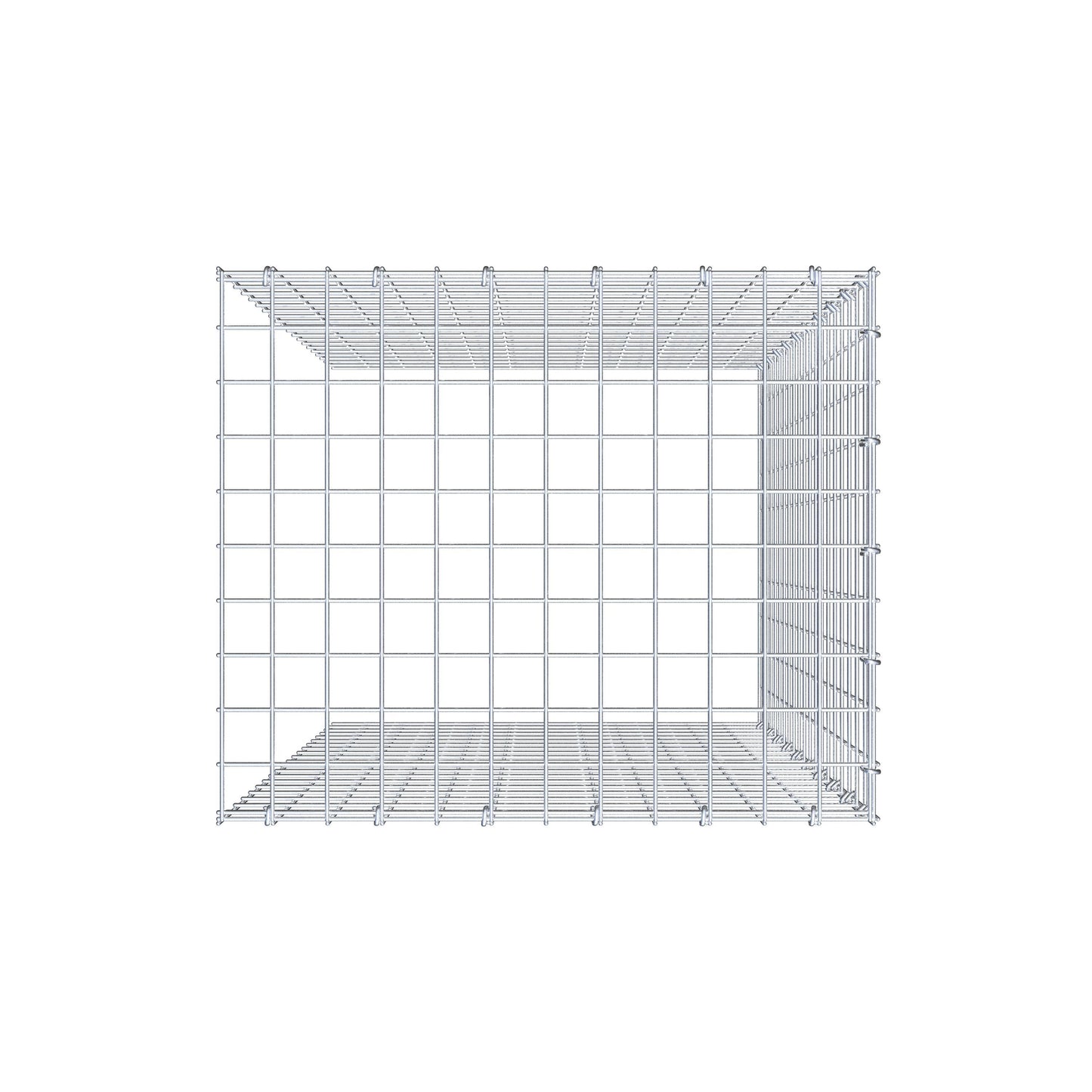 Anbaugabione Typ 4 100 cm x 60 cm x 50 cm (L x H x T), Maschenweite 5 cm x 5 cm, C-Ring
