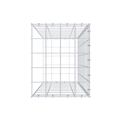 Type 2 oplegkorf 100 cm x 40 cm x 50 cm (L x H x D), maaswijdte 10 cm x 10 cm, C-ring