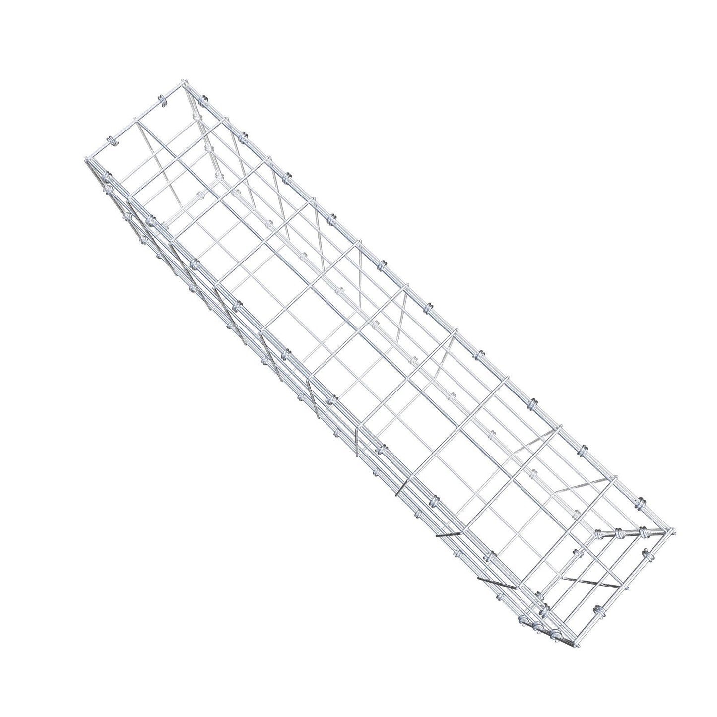 Gabion 100 cm x 30 cm x 20 cm (L x H x P), mailles 10 x 10 cm, anneau en spirale