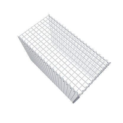 Opvokset gabion type 4 100 cm x 70 cm x 50 cm (L x H x D), maskestørrelse 5 cm x 5 cm, spiral