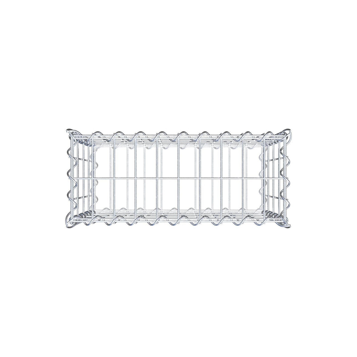 Gabione 50 cm x 40 cm x 20 cm (L x H x T), Maschenweite 5 cm x 10 cm, Spirale