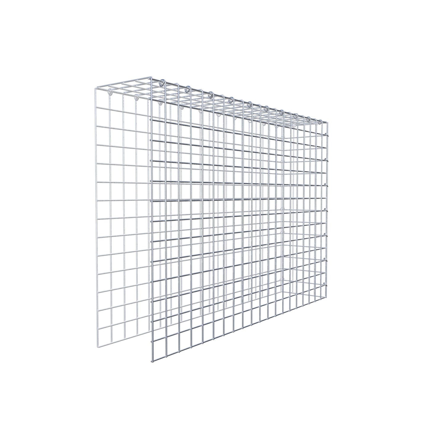 Monteret gabion type 4 100 cm x 70 cm x 20 cm (L x H x D), maskestørrelse 5 cm x 5 cm, C-ring