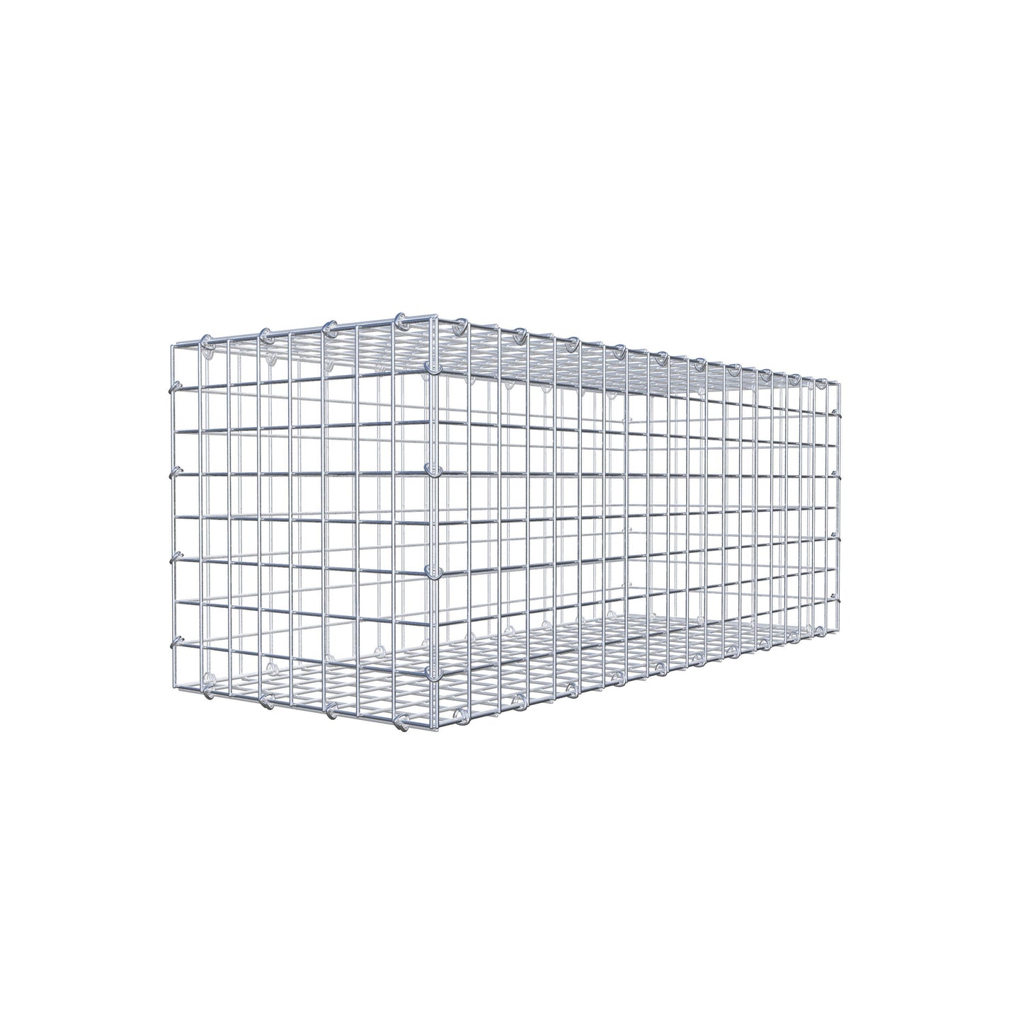 Gavión 100 cm x 40 cm x 40 cm (L x A x P), luz de malla 5 cm x 5 cm, anillo en C