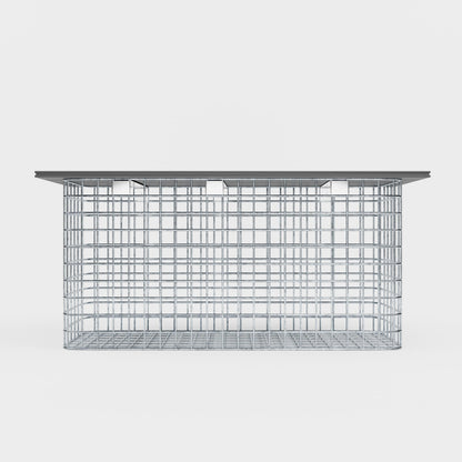 Gartenbank 102 x 50 x 32 cm MW 5 x 5 cm feuerverzinkt, mit Recyclingauflage in anthrazit
