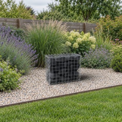 Gabion 50 cm x 40 cm x 20 cm (L x H x D), maskestørrelse 5 cm x 5 cm, spiral