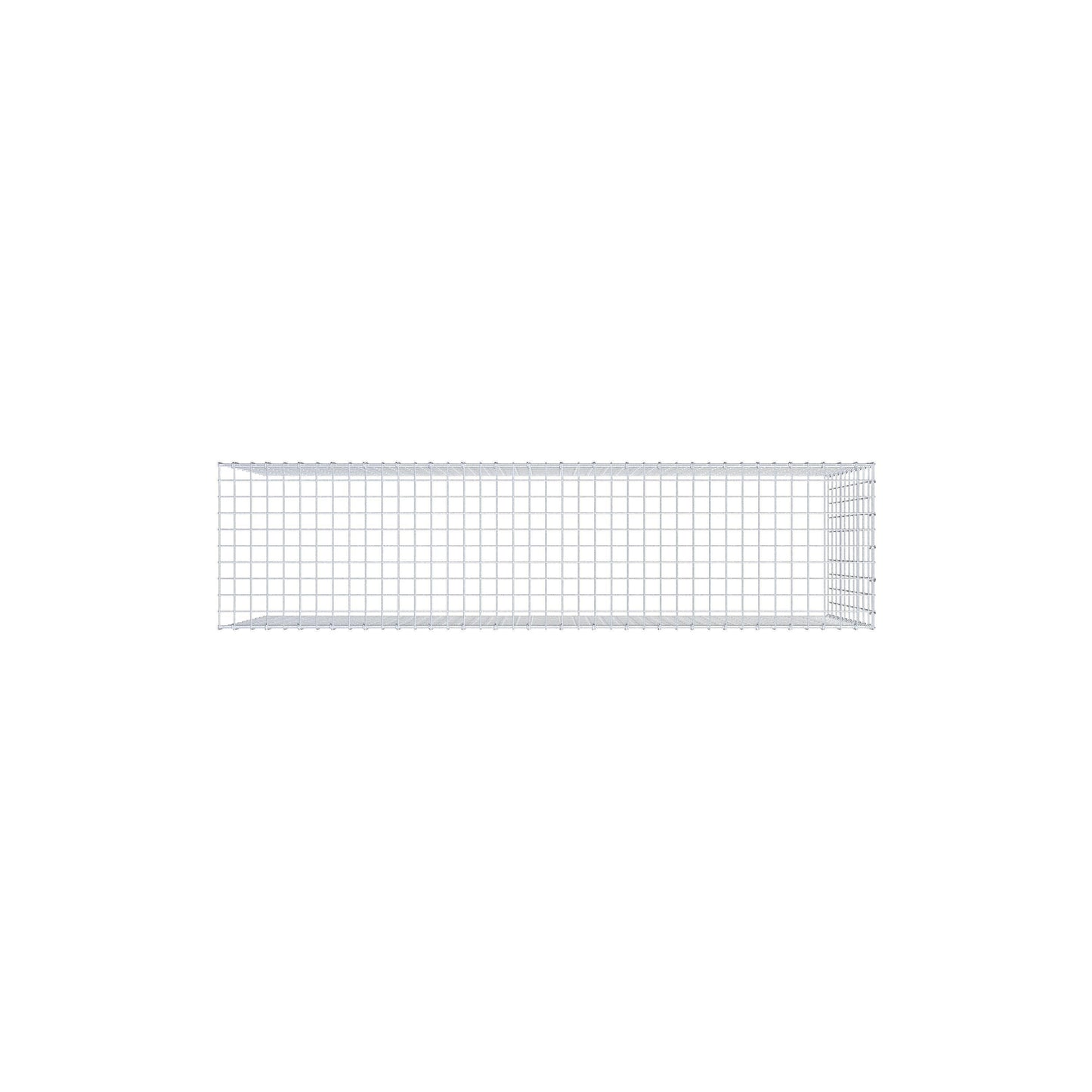 Opbouw schanskorf type 4 200 cm x 100 cm x 50 cm (L x H x D), maaswijdte 5 cm x 10 cm, C-ring
