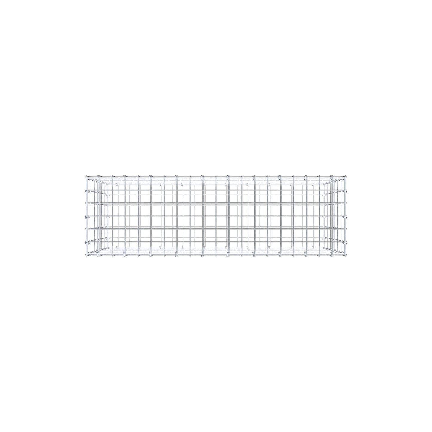 Gavión 100 cm x 60 cm x 30 cm (L x A x P), luz de malla 5 cm x 10 cm, anillo en C