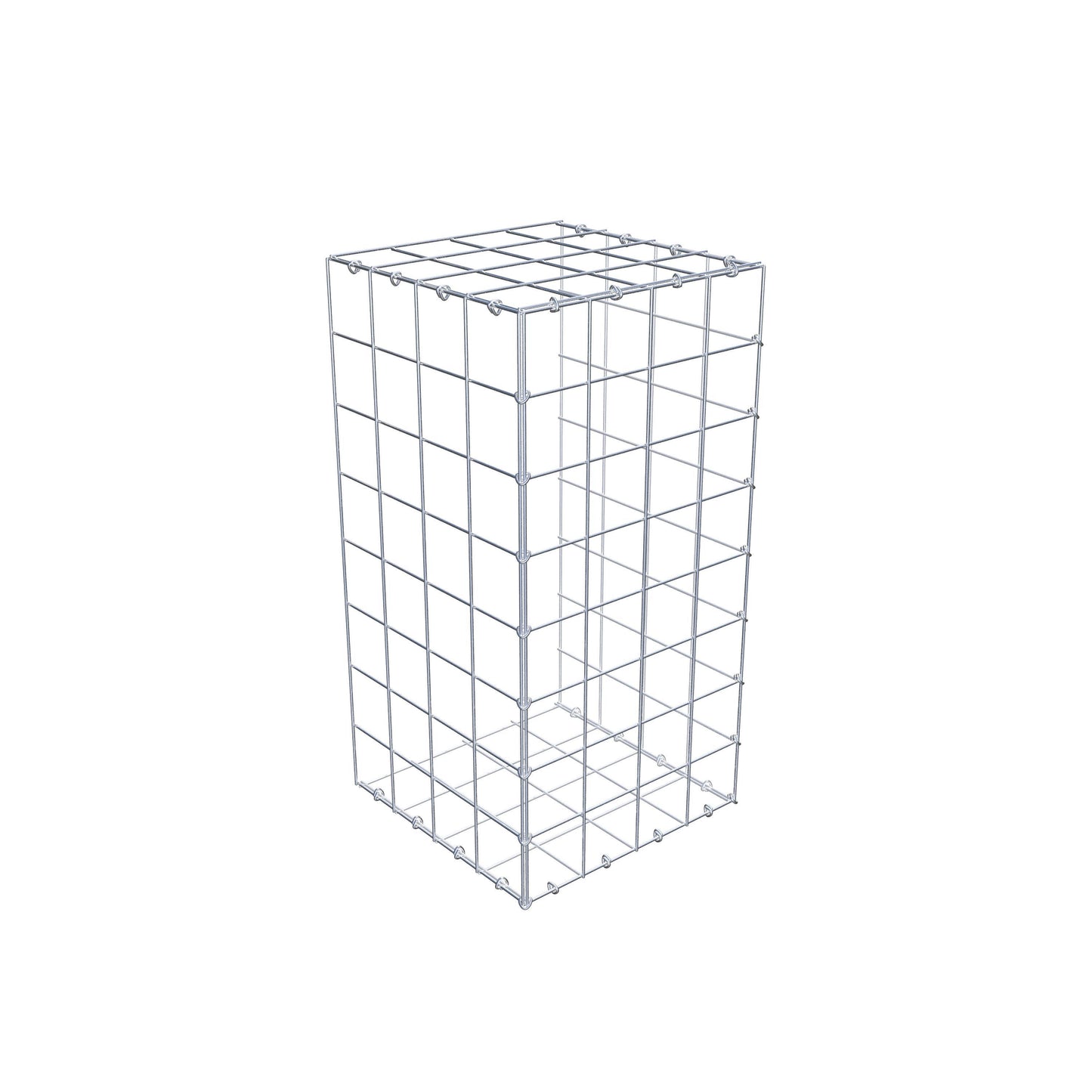 Monteret gabion type 2 80 cm x 40 cm x 40 cm (L x H x D), maskestørrelse 10 cm x 10 cm, C-ring