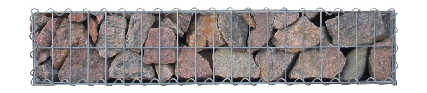 Gabione 100 cm x 20 cm x 30 cm (L x H x T), Maschenweite 5 cm x 10 cm, Spirale